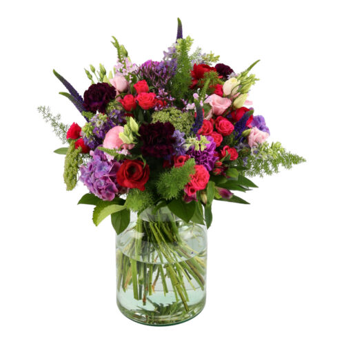 De luksus farvekombinationer i de indbydende blålig farveskala, samt behagelige kontrast nuancer, alle i Den yndige multifarvet blomster.