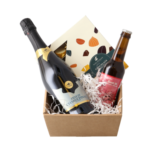 Gaveæske Med Sélection Brut, Øl Og Chokolade
