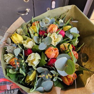 Smuk buket klar til blomster levering Gentofte fra NetBuket.dk