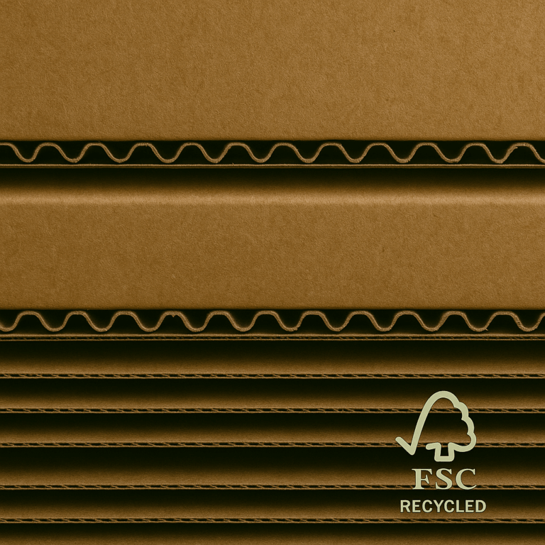 Bølgepap → Bølgepap i FSC Recycled 100% genanvendt materiale