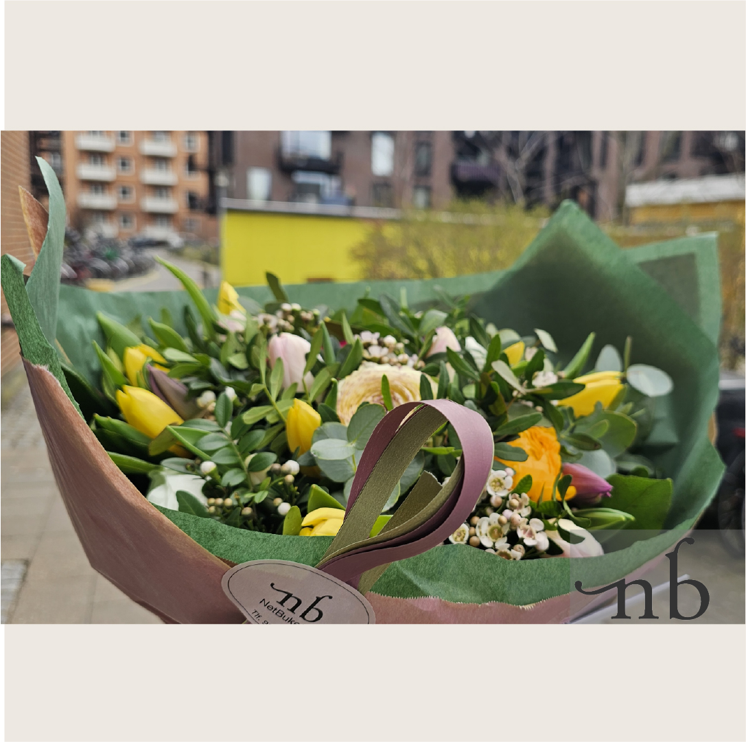 Blomster bestilling København C med friske buketter og levering fra Netbuket